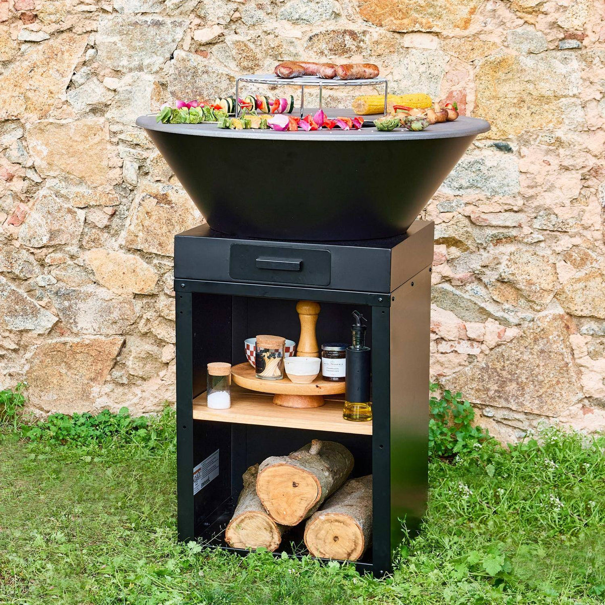Brasero barbecue Ø81,5cm avec grille de cuisson — vue principale