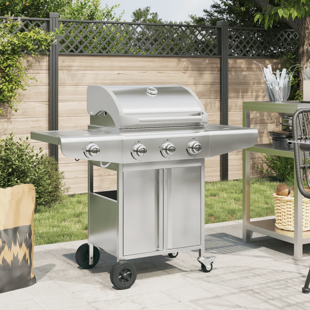 Barbecue gaz argenté