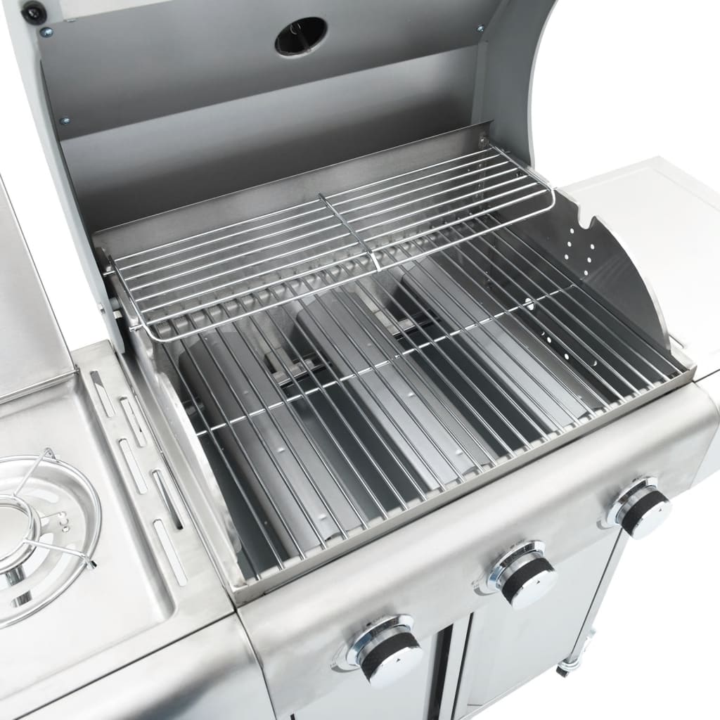 Barbecue gaz argenté